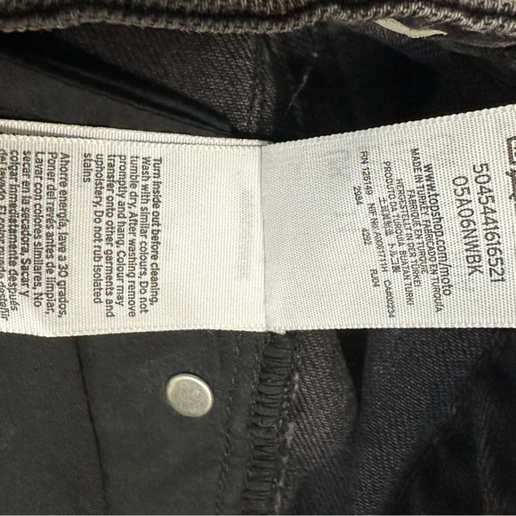 Bundle Summer Topshop Moto KIRI Black and Blue Jean Shorts with Distressed Hem - Picture 7 of 13